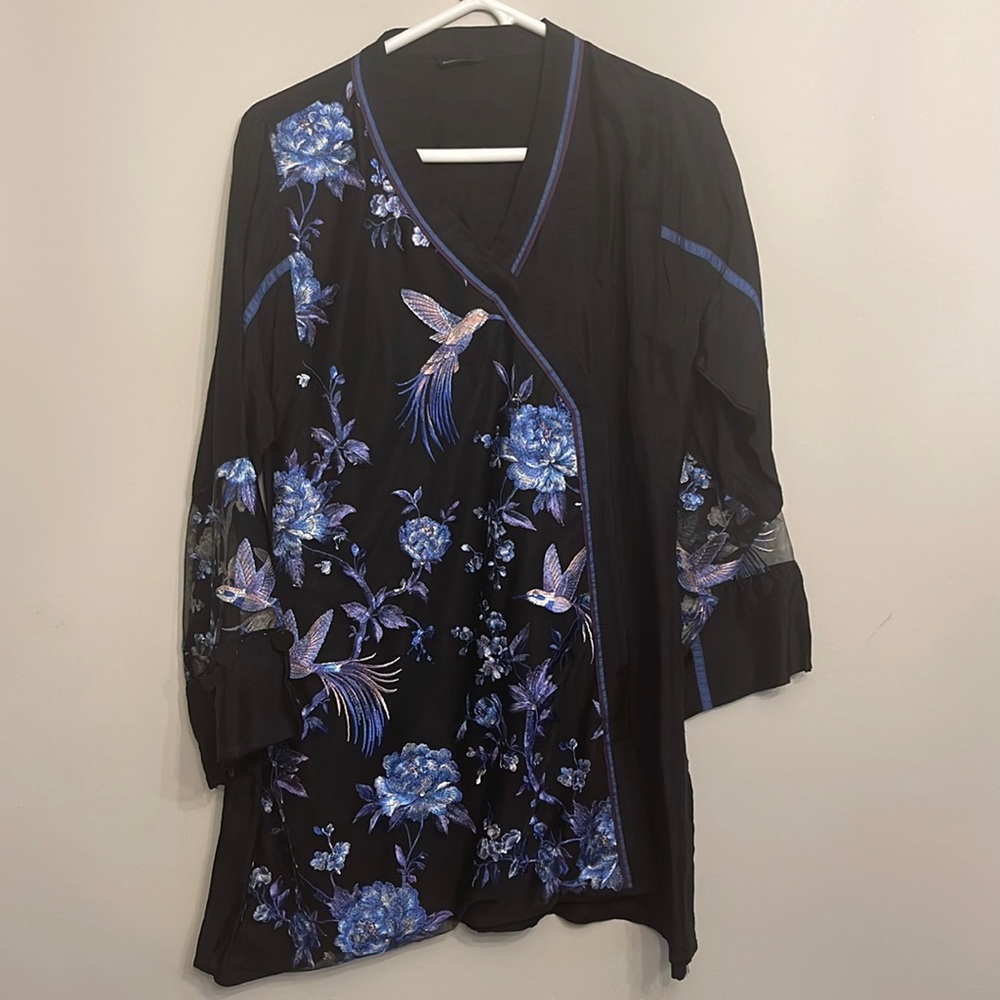 Sapphire Black, Purple, and Blue kurta